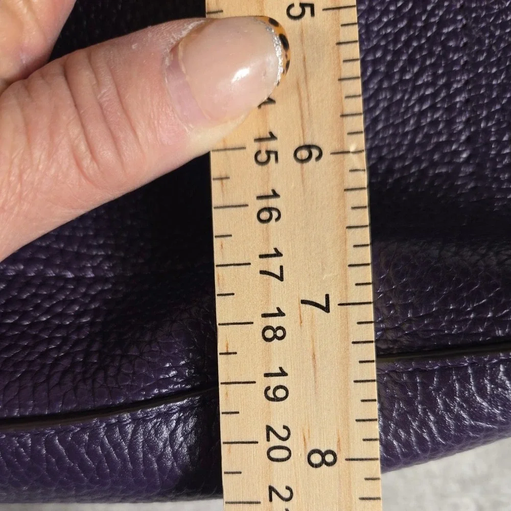 Kate Spade New York Purple Pebbled Leather Harlow Crossbody Bag Gold Hardware‎